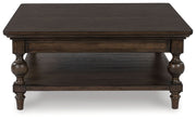 Veramond - Dark Brown - Square Cocktail Table - JaxCo Furniture