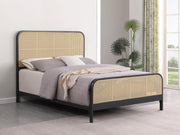 Lanewood - Open Cane Rattan Metal Bed - JaxCo Furniture