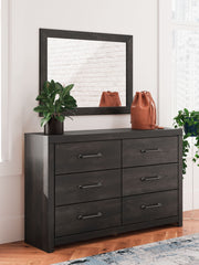 Hollivern - Dark Gray - Dresser And Mirror - JaxCo Furniture
