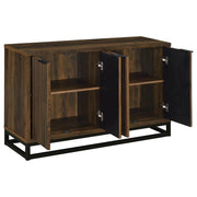 Ryatt - 4 Door Engineered Wood Accent Cabinet - Dark Pine - JaxCo Furniture
