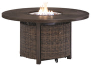 Paradise - Medium Brown - Round Fire Pit Table - JaxCo Furniture