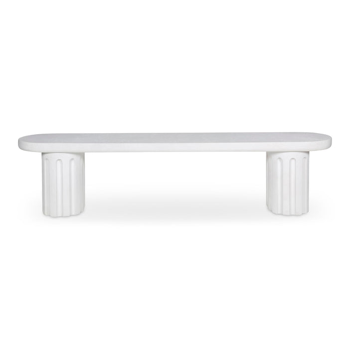 Eris - Outdoor Dining Bench - White - JaxCo Furniture