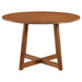 Dinah - Round Solid Wood Dining Table - Walnut - JaxCo Furniture