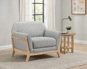 Vaughn - Fabric Upholstered Flared Arm Accent Chair - Gray - JaxCo Furniture