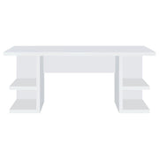 Alice - 4-Shelf Engineered Wood Writing Desk - White - JaxCo Furniture