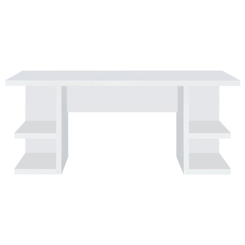 Alice - 4-Shelf Engineered Wood Writing Desk - White - JaxCo Furniture
