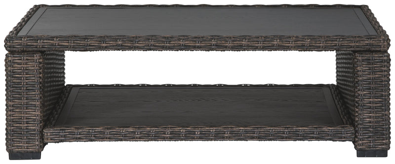 Grasson - Brown - Rectangular Cocktail Table - JaxCo Furniture