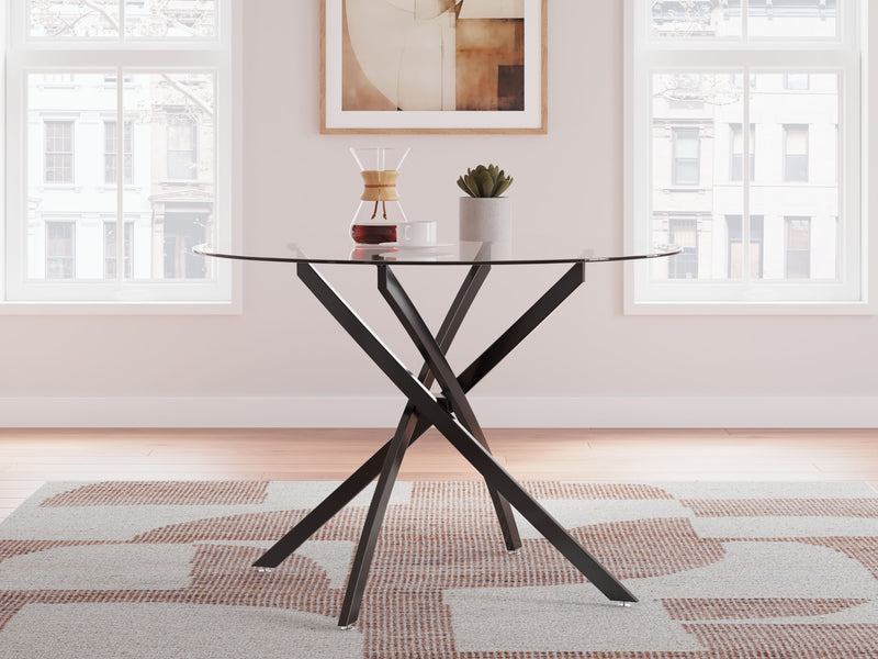 Pharwynn - Black - Round Dining Room Table - JaxCo Furniture