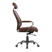 Executive - Leather Office Chair - Dark Brown - JaxCo Furniture