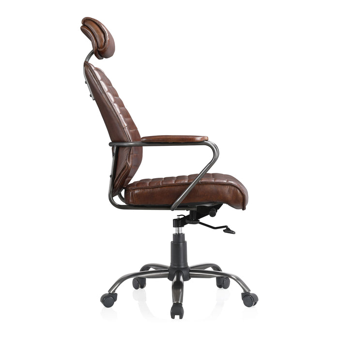 Executive - Office Chair - Dark Brown - Leather - JaxCo Furniture