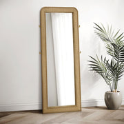 Arini - Cane Weave Full Length Standing Floor Mirror - JaxCo Furniture