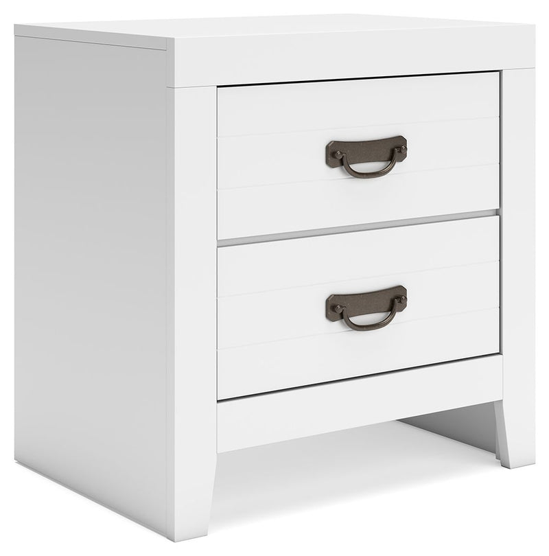 Binterglen - White - Two Drawer Night Stand - JaxCo Furniture