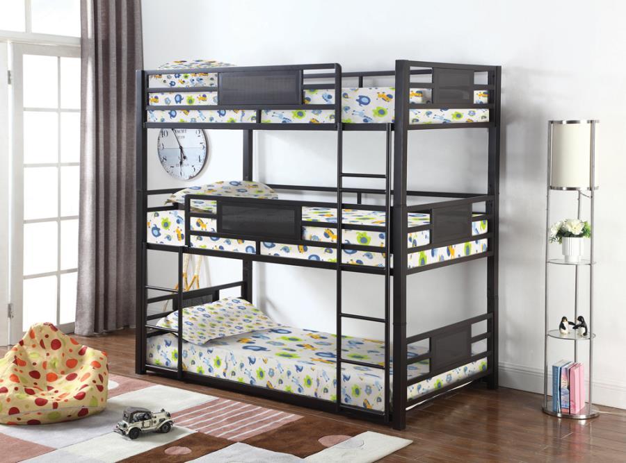 Rogen - Triple Bunk Bed - JaxCo Furniture