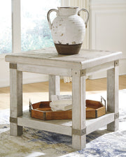 Carynhurst - White Wash Gray - Rectangular End Table - JaxCo Furniture