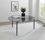 Rosalie - Round Smoked Glass Top Table - JaxCo Furniture