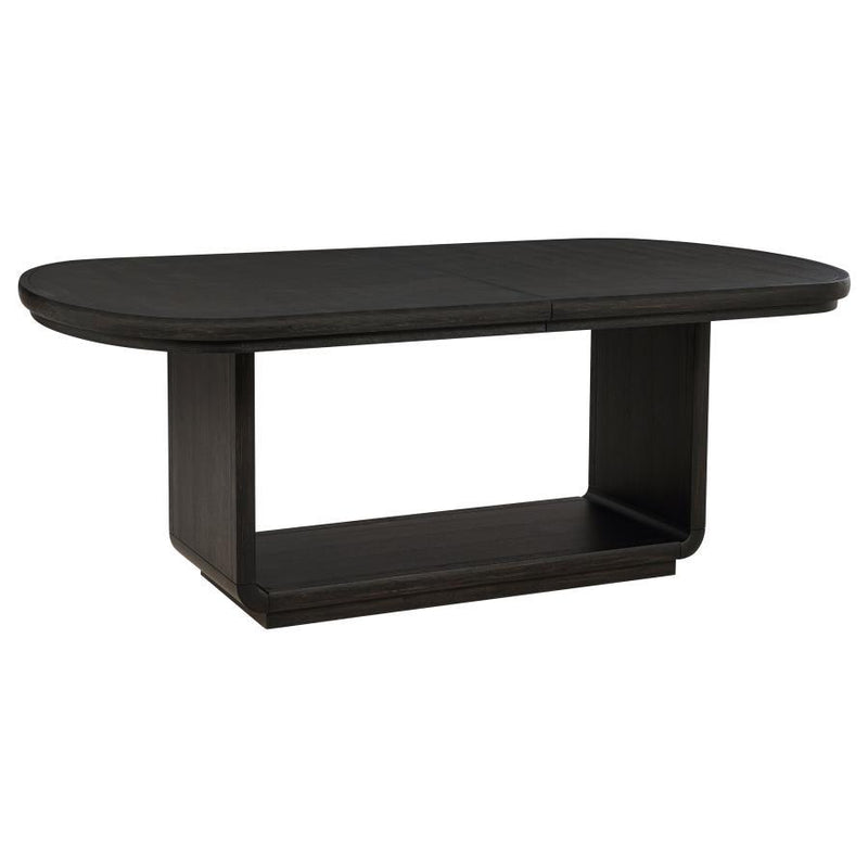 Leandro - 78" Extension Dining Room Table - Burnished Black - JaxCo Furniture