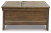 Moriville - Grayish Brown - Lift Top Cocktail Table - JaxCo Furniture