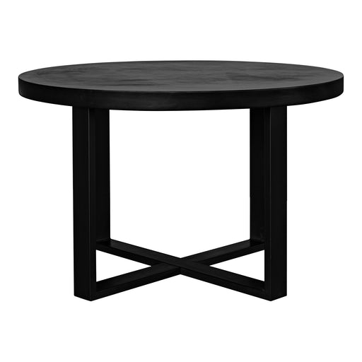 Jedrik - Round Outdoor Dining Table - Black - JaxCo Furniture