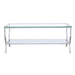 Saide - Rectangular Glass Top Coffee Table - Chrome - JaxCo Furniture