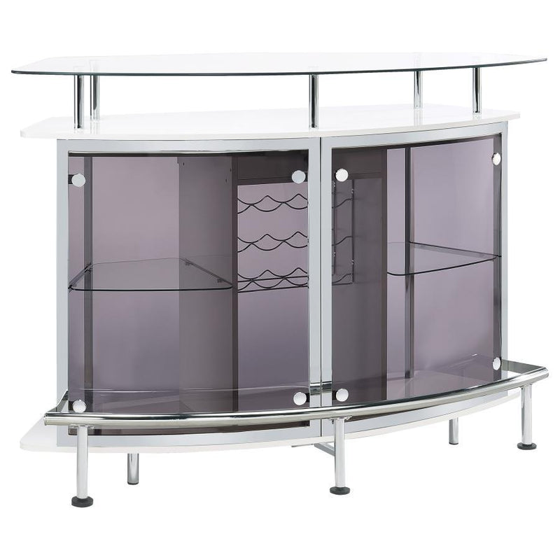 Gideon - Curved Glass Top Home Cabinet - JaxCo Furniture