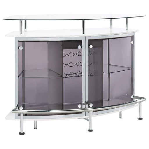 Gideon - Curved Glass Top Home Cabinet - JaxCo Furniture