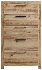 Hyanna - Tan Brown - Five Drawer Chest - JaxCo Furniture