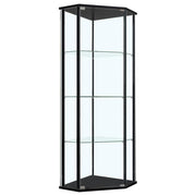 Zenobia - 4-Shelf Curio Cabinet Display Case - Black - JaxCo Furniture