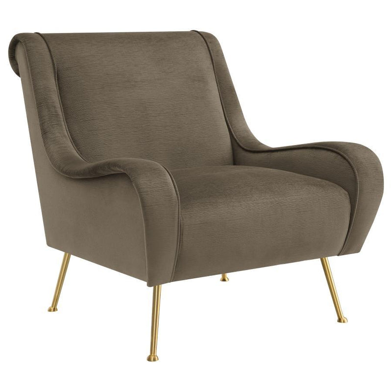 Ricci - Upholstered Saddle Arm Accent Chair - JaxCo Furniture