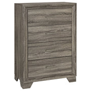 Wright - 4-Drawer Chest Of Drawers - Brown Oak - JaxCo Furniture