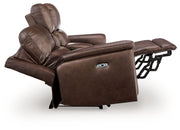 Bleckley - Power Reclining Loveseat With Console / Adjustable Headrest - JaxCo Furniture