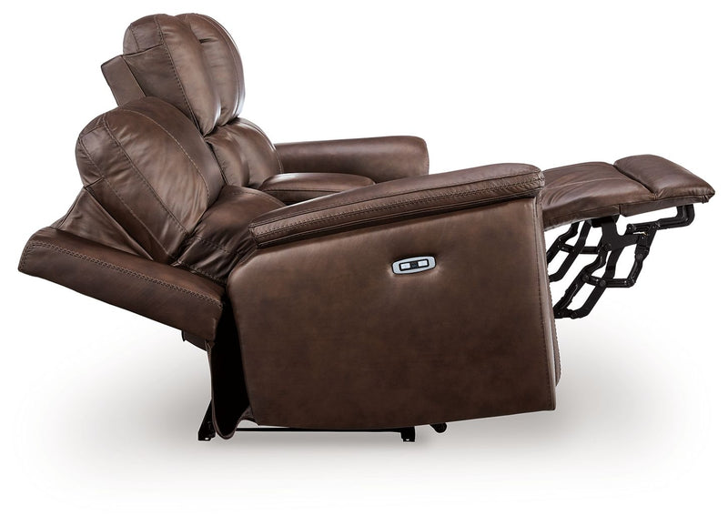 Bleckley - Power Reclining Loveseat With Console / Adjustable Headrest - JaxCo Furniture