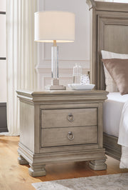 Lexorne - Gray - Three Drawer Night Stand - JaxCo Furniture