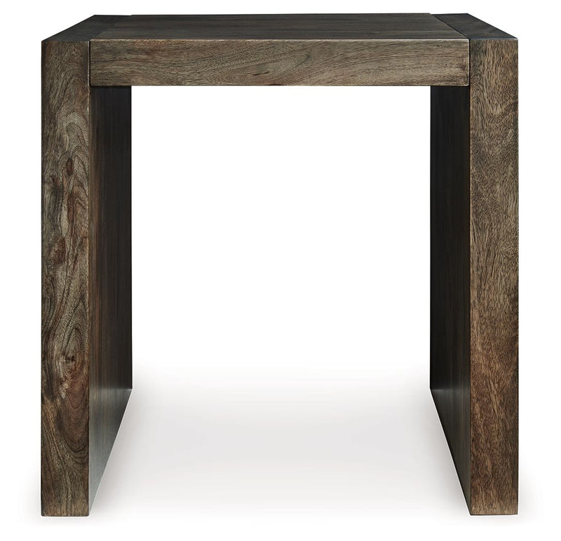 Dreggan - Brown - Square End Table - JaxCo Furniture