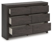 Fraluna - Charcoal - Six Drawer Dresser - JaxCo Furniture