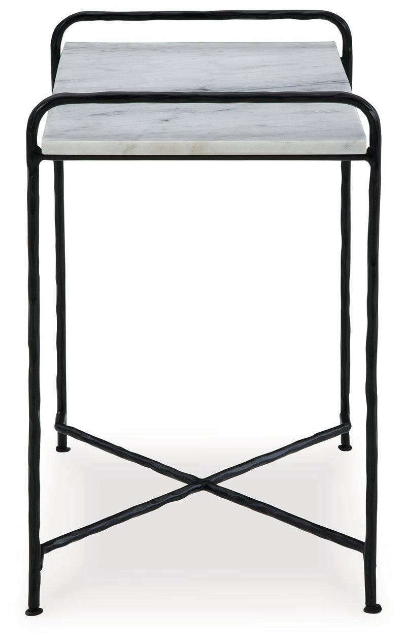 Ashber - White / Black - Accent Table - JaxCo Furniture
