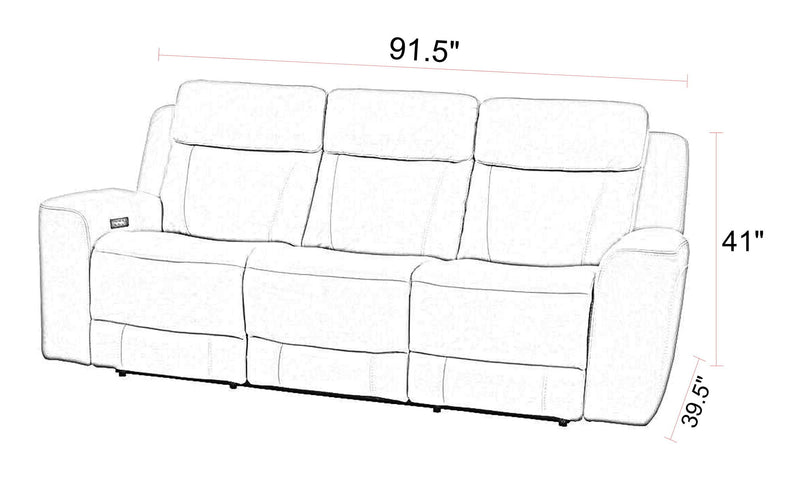 Calgary - Power Reclining Sofa Set - JaxCo Furniture