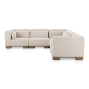 June - Classic L-Shaped Modular Sectional - Oatmeal - JaxCo Furniture