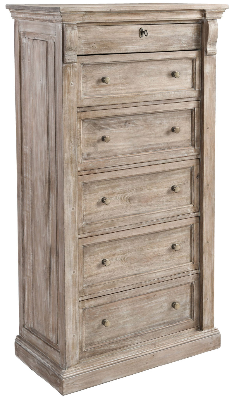 Adelaide - 6 Drawer Chest - Natural White Wash - JaxCo Furniture