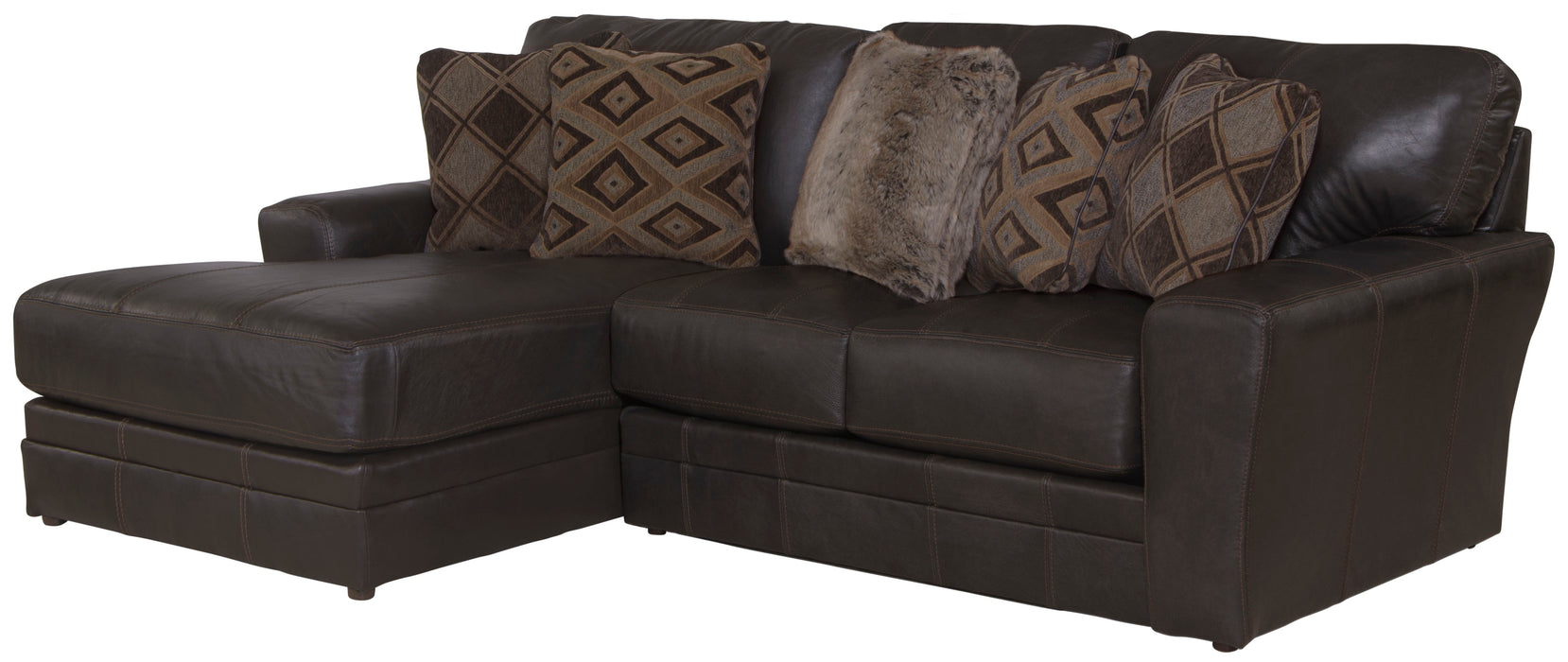 Denali - Italian Leather Match Sectional - JaxCo Furniture