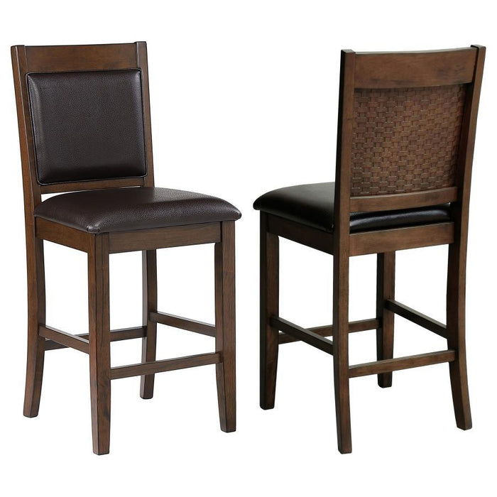 Dewey - Upholstered Counter Chair (Set of 2) - Walnut - JaxCo Furniture