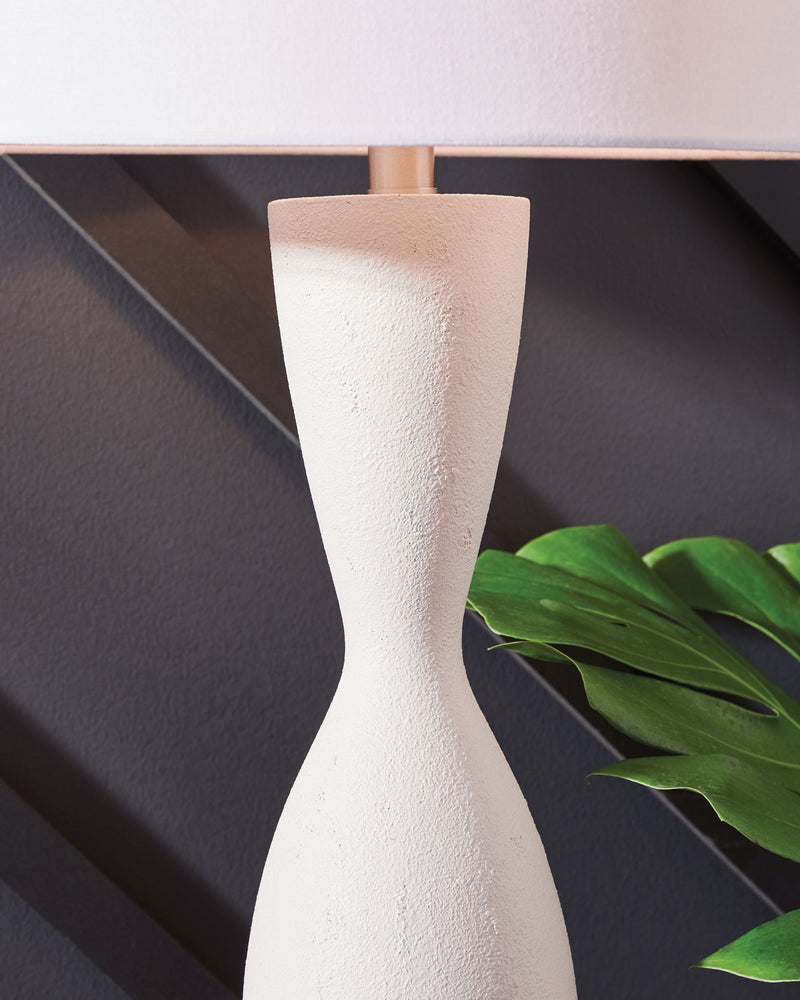 Davinford - White - Poly Table Lamp - JaxCo Furniture