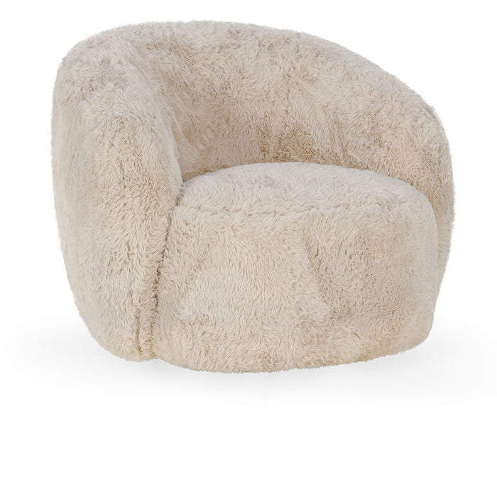 Adley - Plush Swivel Accent Chair - Sand - JaxCo Furniture