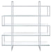 Elmer - 5-Shelf Bookshelf - Clear And Chrome - JaxCo Furniture