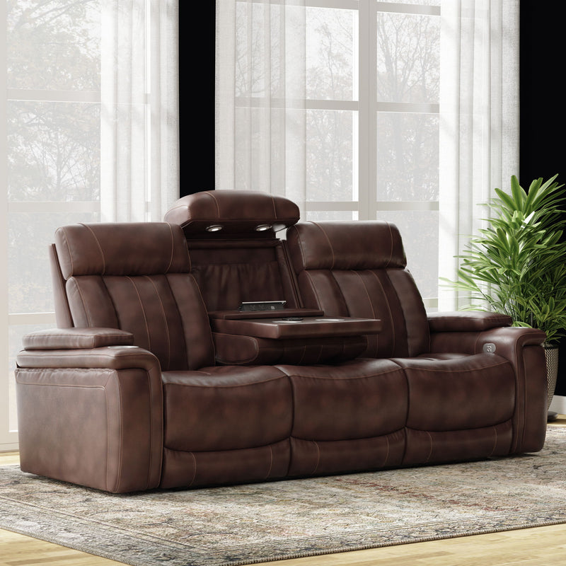 Royce - Power Drop Down Console Sofa - JaxCo Furniture