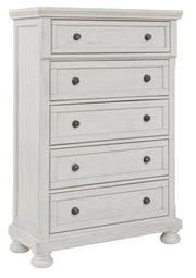 Robbinsdale - Antique White - Five Drawer Chest - JaxCo Furniture