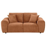 Burnett - Chenille Upholstered Wide Arm Loveseat - JaxCo Furniture