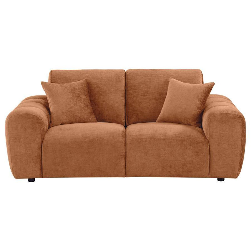 Burnett - Chenille Upholstered Wide Arm Loveseat - JaxCo Furniture