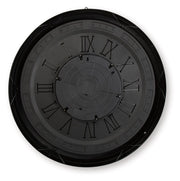 Dairton - Black / Gold Finish - Wall Clock - JaxCo Furniture