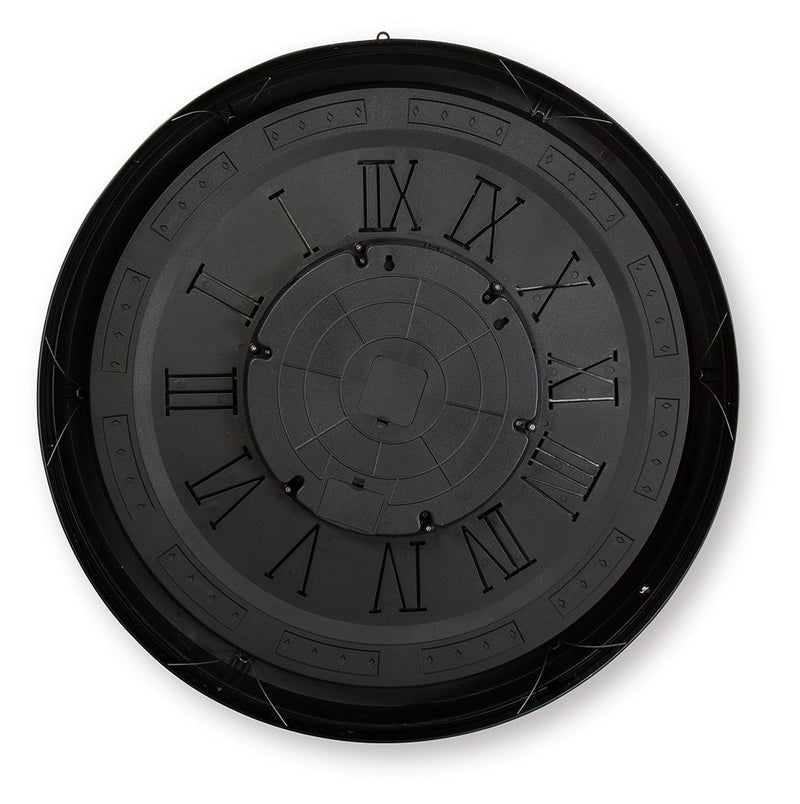 Dairton - Black / Gold Finish - Wall Clock - JaxCo Furniture
