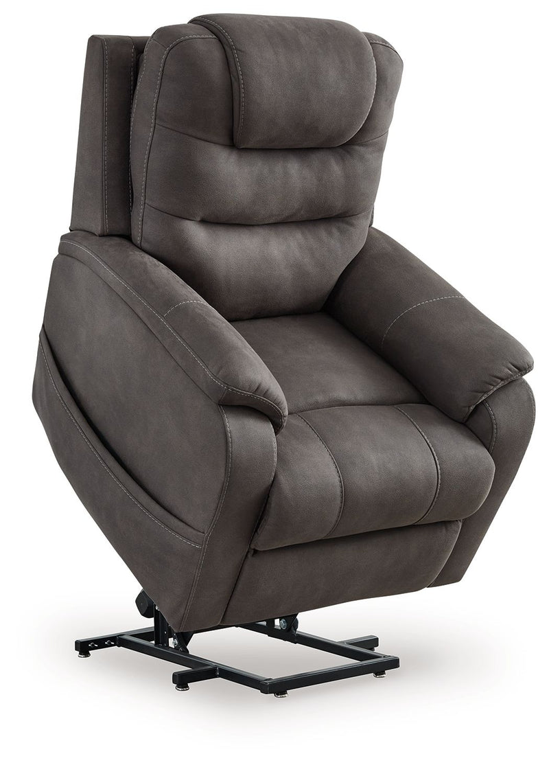Snowfield - Gunmetal - Power Lift Recliner - JaxCo Furniture